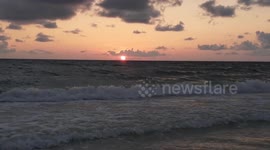 Gorgeous sunset at Marco Island listening to the waves crash onto the beach