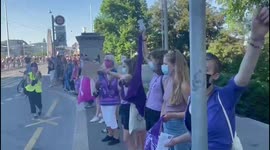 Swiss women strike in Bern to protest inequalities