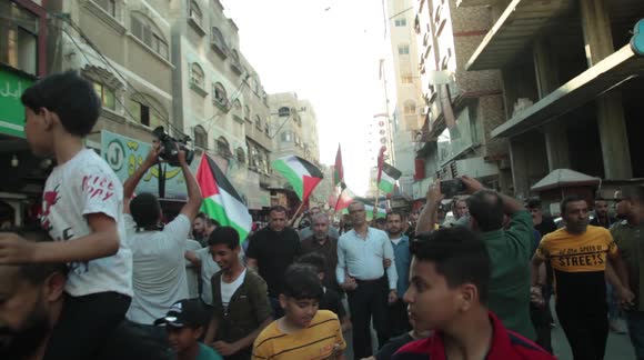 Palestinians Protest Against Flag March Organized By Israeli Far-Right Settlers In East Jerusalem