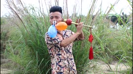 Man plays instrument using his ears