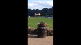 Helicopters leaving Alton Towers