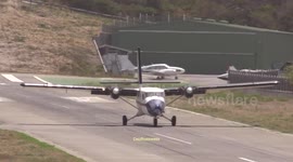 Pilots struggle to land in high winds at St. Barth's airport