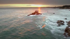 Drone crashes while filming Californian sunset