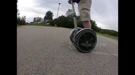 The Man and His Toy - Segway Trick Fail