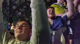 Euro 2020: Scottish fans occupy London's Leicester Square