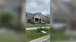 Video reveals the devastation left by a tornado which tore through the Chicago suburbs on Sunday night