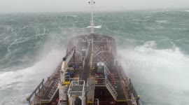 Tanker for 3 Days Caught in a Storm Force 12 in the North Atlantic [ASMR]