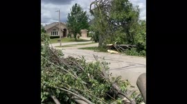 Tropical Storm Claudette causes damage in Woodridge, Illinois