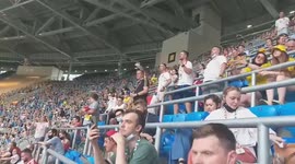 Poles and Swedes support their teams during Euro 2020 match