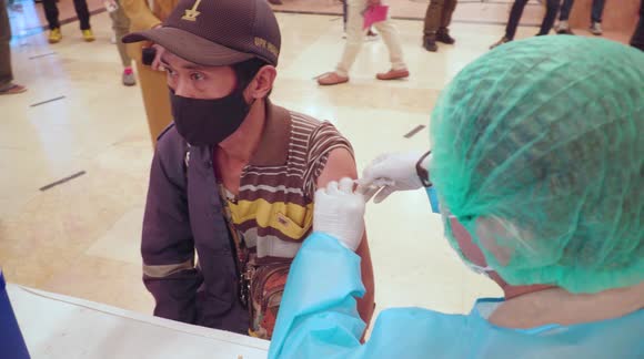 Covid-19 Vaccination Process for Jakarta Citizen In Jakarta City Hall