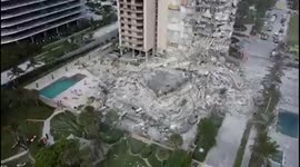 Drone footage shows deadly collapsed condo building in Miami