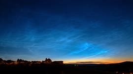 Majestic noctilucent clouds shimmer in stunning timelapse filmed in Spain