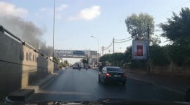 Block road in Lebanon