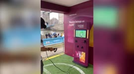 Hilarious moment man playing Euro 2020 VR game crashes into metal fence