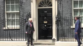 UK PM Boris Johnson welcomes the interim PM of Libya to 10 Downing Street