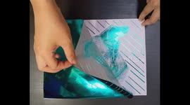 Foil reveal of JoyousJoyfulJoyness's custom pet portrait of a pit bull named Max