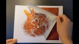 Talented California artist uses foil transfer to make amazing portrait of cat