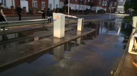 Aftermath of flash flooding and 'tornado' that hit east London suburbs
