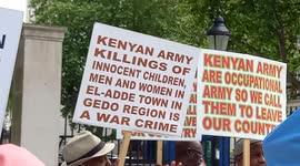 London day of protest: Somali rally at Downing Street against Kenyan army killings