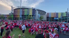 Danish Fans after 4-0 against Wales 