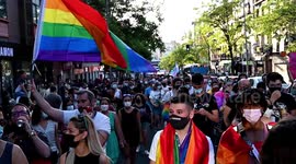 Pride March celebration in Madrid, Spain