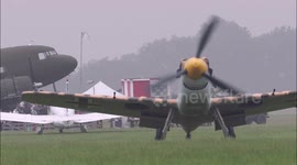 Poor weather prevents flying on last day of Battle of Britain Air Show in Kent, UK
