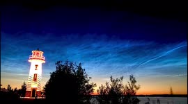 Noctilucent clouds Time-Lapse Video