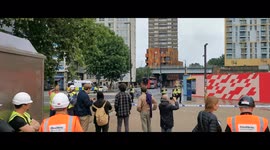 More police arrive onto scene as source suggests a gas explosion is to blame