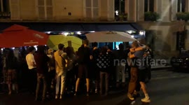 UEFA championship. Ambiance for France-Swiss in different bars of Paris. Joy and deception moments. 28june2021.