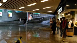 Germany: Flooding Hits Klett Passage Mall In Stuttgart