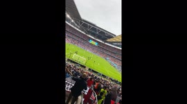 England fan at Wembley captures delirium in stands as Kane heads in decisive goal against Germany