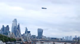 Goodyear Blimp soars above London skyline for first time in decade