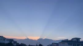 US: Spectacular Crepuscular Ray Spotted In Harvey Cedars, NJ