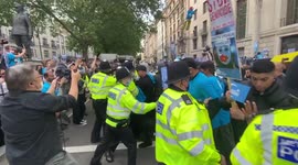 Pro-Uighur protesters outside Chinese Embassy in London demand end to ethnic cleansing