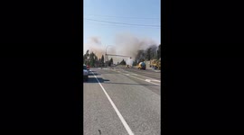 Emergency officials urgently try to control the Lytton, B.C. fire in Canada