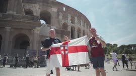 ‘England fans have come from everywhere’: Three Lions supporters in Rome discuss COVID-19 rules and Ukraine clash