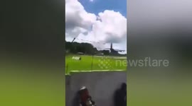 Philippines plane crash: Moment aircraft smashed into ground killing 50