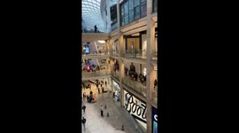 Shoppers seek shelter as rainwater seeps into Edinburgh mall