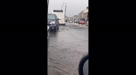 Portstewart Promenade damaged by flooding In Northern Ireland