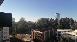 Harare Skyline from a Flat in the Avenues across from Harare Gardens