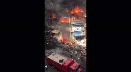 Fire outbreak at Makola- Accra business center in Ghana