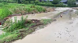 Japan: Seasonal Rain Front Brings Torrential Rain Causing Floods In Shimane
