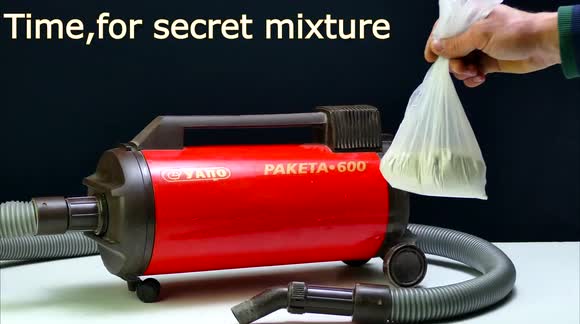 Vacuum Cleaner trying survives in strange mixture!
