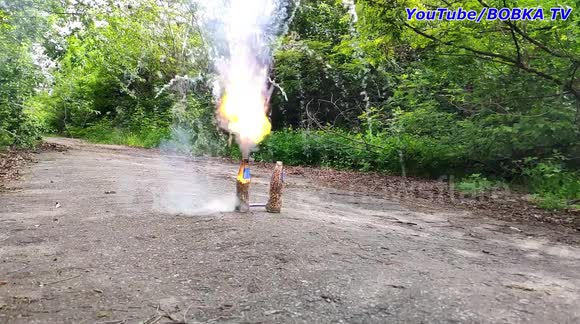 YouTuber sets alight Pepsi bottles filled with matchsticks in fiery experiment
