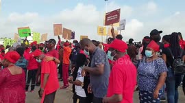 Ghana opposition NDC stage 'march for justice' demonstration in Accra, Ghana