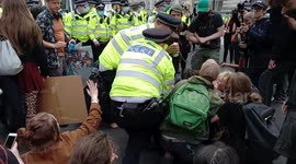 Demonstration descends into chaos as protesters clash with police in London