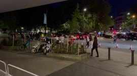 England fans celebrating Denmark win