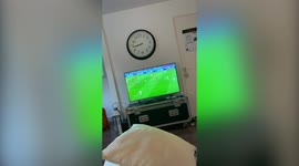 Friendly footy fan invites his Just Eat delivery driver to come and watch the England vs Denmark match