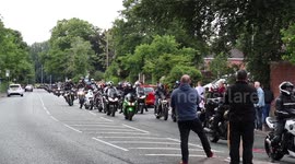 Memorial Ride for Lee Rigby, Scott Hetherington, & The Manchester Arena Victims. Drives passed Middleton Cenotaph/ Lee Rigby Memorial