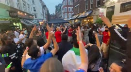 Italian and English fans confronted in Soho